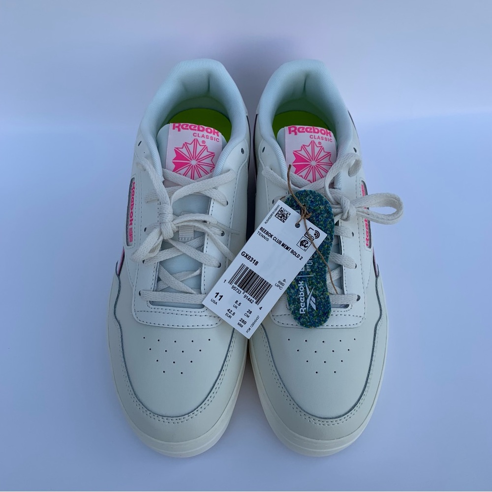 Reebok CLUB MEMT BOLD 2 MEMORY TECH  GX0318 Tennis Sneakers Women FTWwhite Sz 11 - Picture 7 of 15